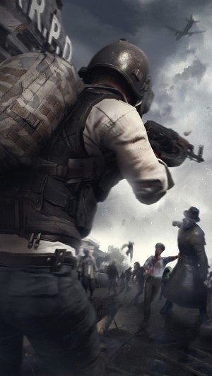 Soldier from R.P.D. fighting zombies in 4K