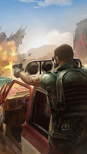 Man firing gun from vehicle in PUBG
