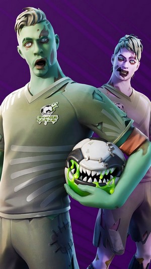 Fortnite Zombie Football Players with Creepy Soccer Ball 4K