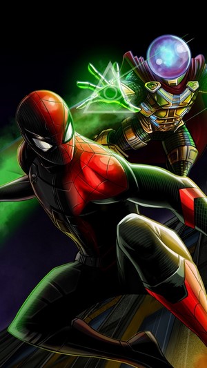 Spider-Man and Mysterio from Spider-Man: Far From Home 4K