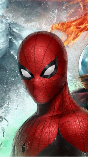 Spider-Man and Mysterio from Spider-Man Far From Home 4K