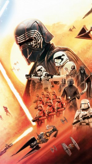 Kylo Ren and Stormtroopers from Star Wars The Rise of Skywalker 4K