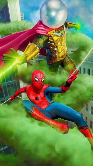 Spider-Man and Mysterio in 4K