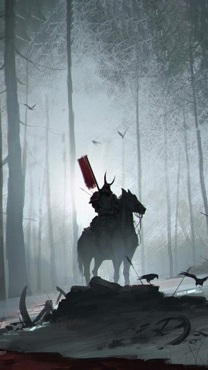 Samurai, Warrior, Forest, Art, Fantasy, 4k