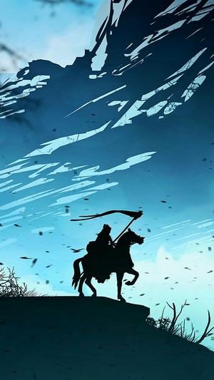 Fantasy Knight on Horse with Banner 4K