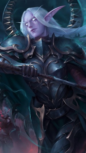Elf Warrior in Dark Armor