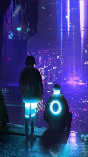 Cyberpunk, City, Night, Sci-Fi, 4k
