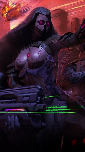 Sci-Fi Soldier with Futuristic Weapon