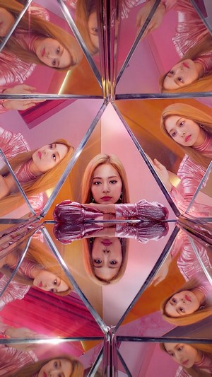 Tzuyu from TWICE in a kaleidoscope