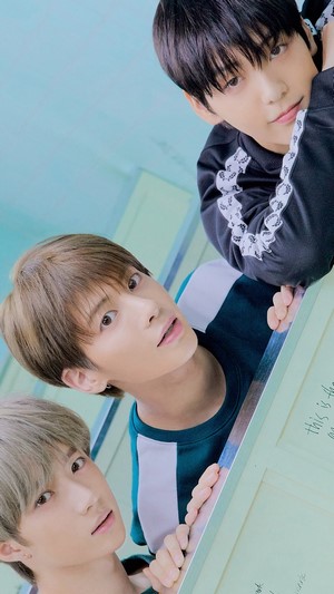 TXT members Beomgyu, Taehyun, and Soobin
