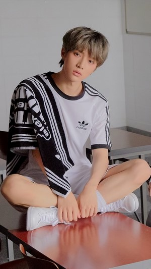 Beomgyu from TXT wearing Adidas