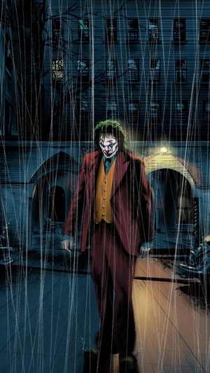 Joker in the Rain 4K Art