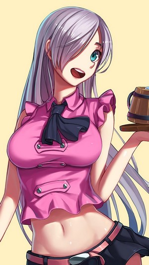 Elizabeth Liones from The Seven Deadly Sins as a waitress