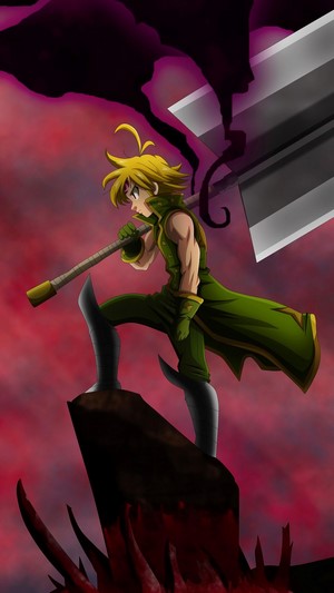 Meliodas from The Seven Deadly Sins holding a large sword