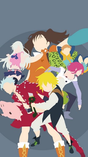 The Seven Deadly Sins characters minimalist art