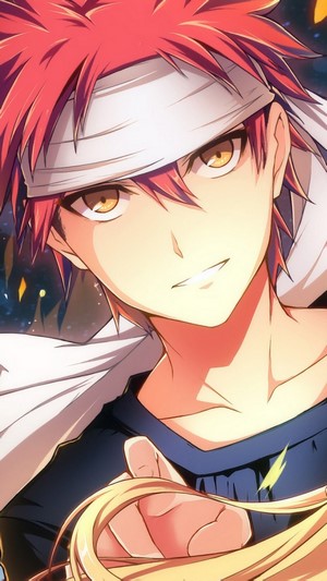Food Wars, Soma Yukihira, Erina Nakiri, 4k