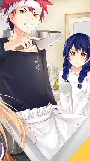 Soma Yukihira and Erina Nakiri from Food Wars