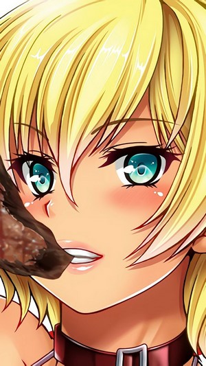 Ikumi Mito eating from Food Wars 4K
