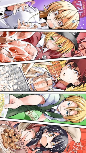 Food Wars! Anime Characters Cooking