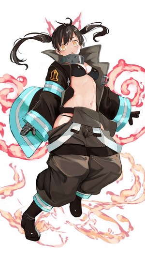 Tamaki Kotatsu, Fire, Force, Anime, Girl, 4k