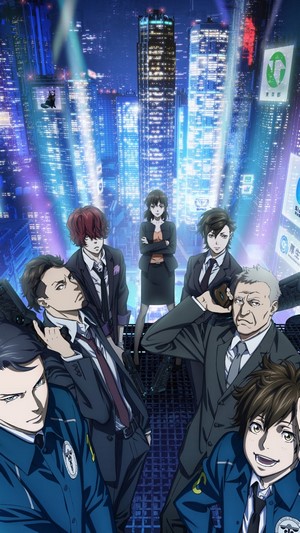 Psycho-Pass 3 Characters in Cityscape