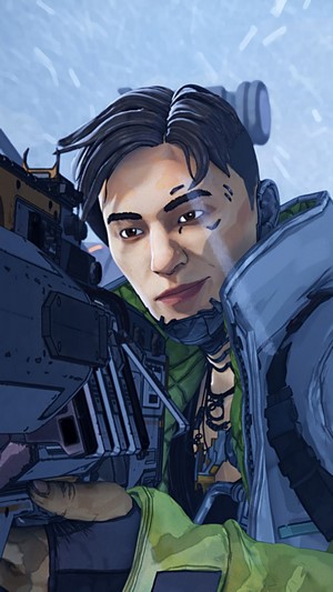 Crypto from Apex Legends aiming a weapon