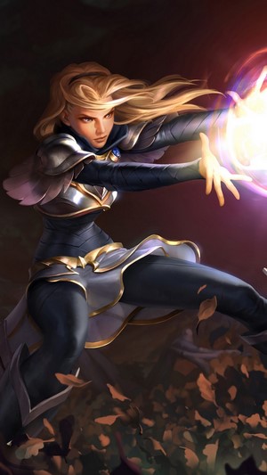 Lux from League of Legends casting magic