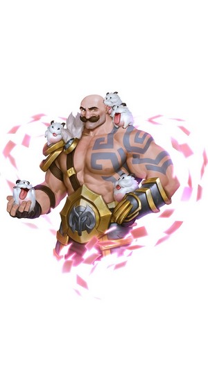 Braum from League of Legends with Poros