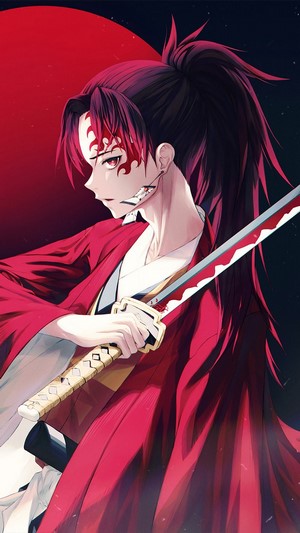 Yoriichi Tsugikuni, Katana, Samurai, Kimetsu no Yaiba, 4k HD Phone ...