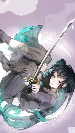 Muichiro Tokito from Kimetsu no Yaiba with Katana 4K