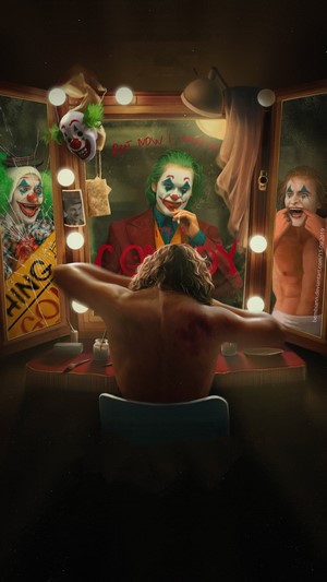 Joker (2019) movie poster with Joaquin Phoenix