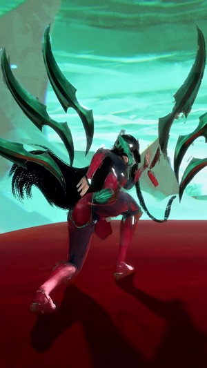 Irelia from LoL in Phoenix skin, Worlds 2019 4K