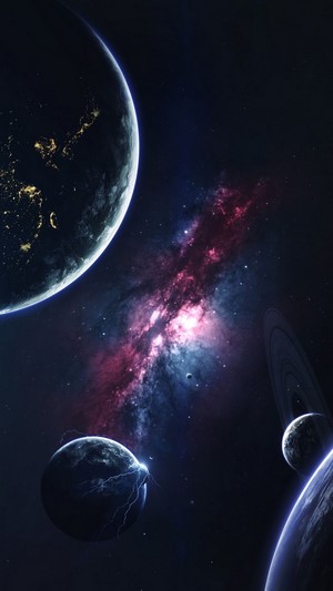 Space, Planets, Stars, 4k