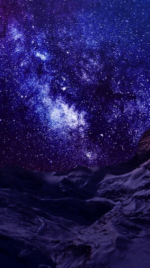 Night, Stars, Mountain, Scenery, 4k