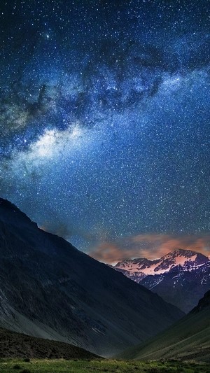 Mountain, Landscape, Night, Sky, Stars, Milky Way, Scenery, 4k