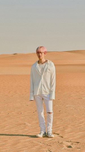 Baekhyun from SuperM in the desert