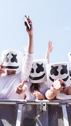 DJ Marshmello fans at a concert