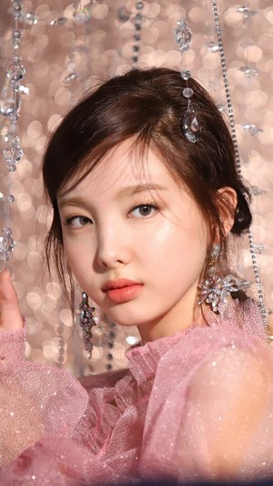 Nayeon from TWICE in pink dress