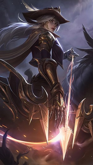 Ashe, High Noon, Splash Art, 4k