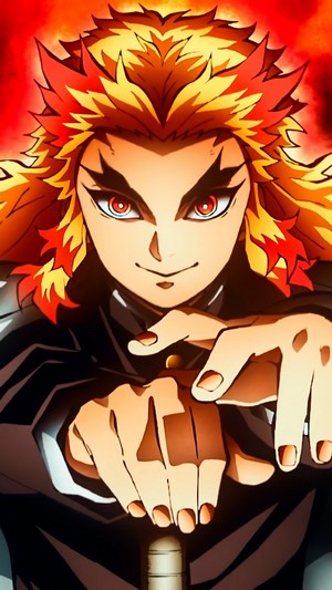 Kyojuro Rengoku, Flame, Pillar, Kimetsu no Yaiba, 4k