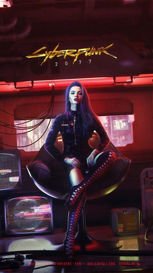 Girl from Cyberpunk 2077 4K