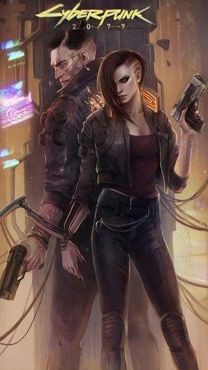 Cyberpunk 2077 V and Male Character 4K