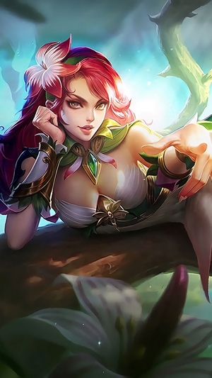 Esmeralda from Mobile Legends Poison Vine Skin 4K
