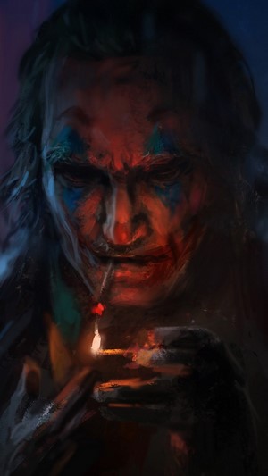Joker smoking a cigarette, Joaquin Phoenix 4K