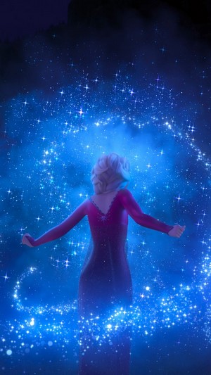 Elsa from Frozen 2 with magical stars