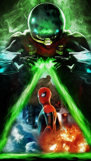 Mysterio and Spider-Man from Spider-Man: Far From Home 4K