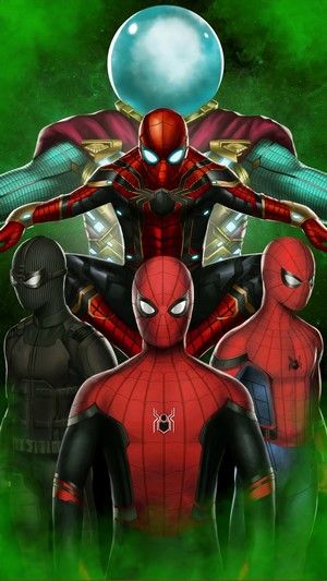 Spider-Man: Far From Home with Mysterio and Spider-Men 4K