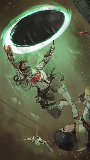 Wraith from Apex Legends using a portal