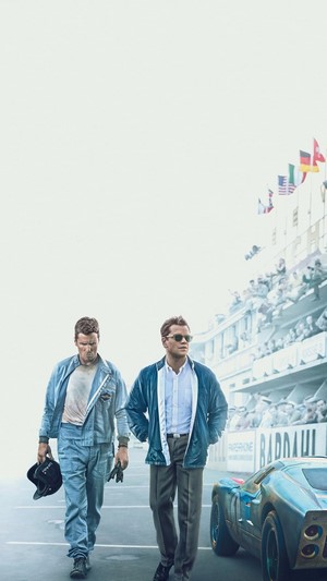 Ford v Ferrari Poster with Christian Bale and Matt Damon