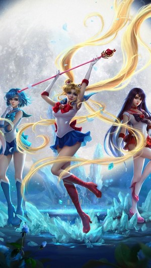 Sailor Moon and friends in 4K